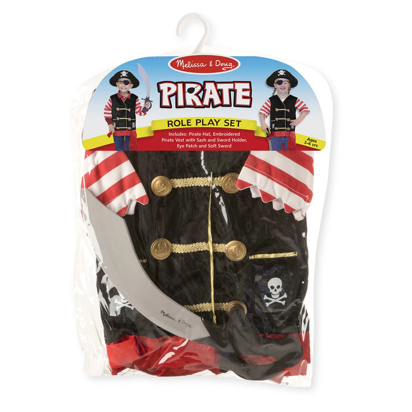 Melissa & Doug Pirate Role Play Costume Set - Image 3