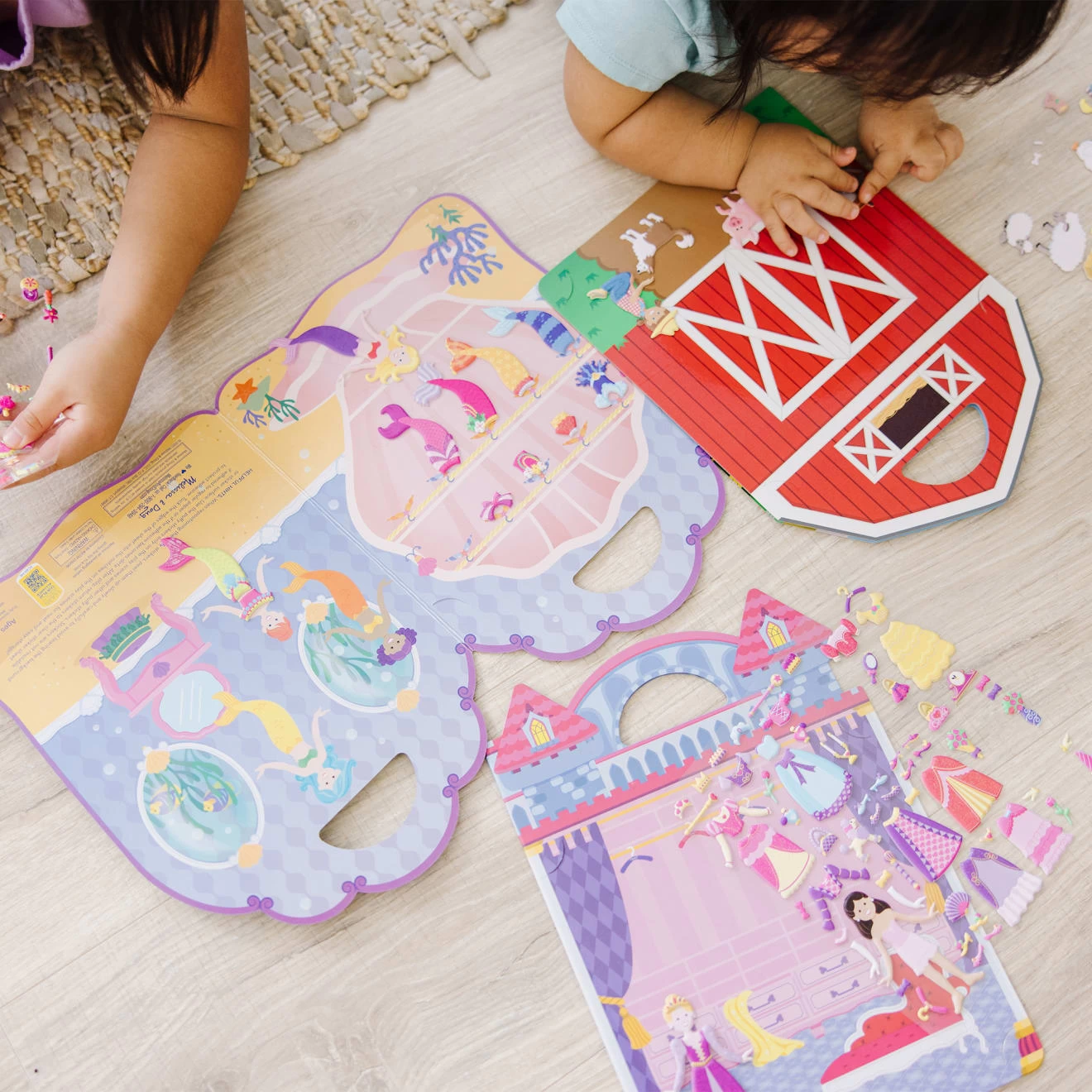 Melissa & Doug Puffy Sticker Bundle - Farm, Princess & Mermaid - Image 2