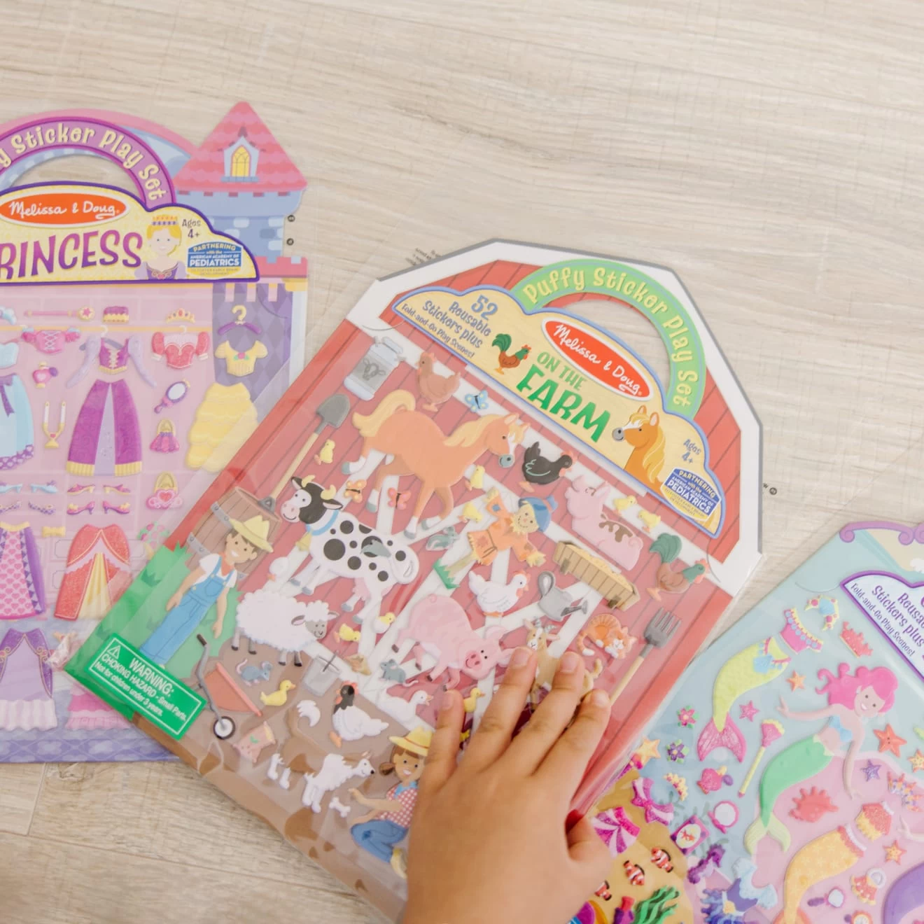 Melissa & Doug Puffy Sticker Bundle - Farm, Princess & Mermaid - Image 9