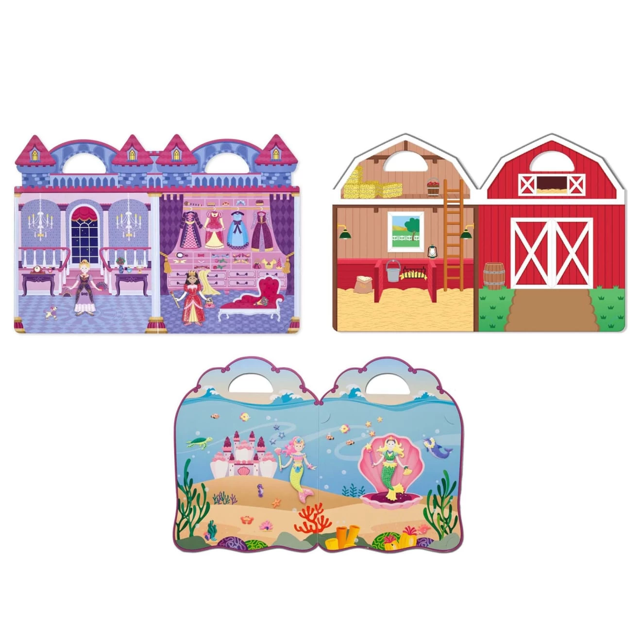 Melissa & Doug Puffy Sticker Bundle - Farm, Princess & Mermaid - Image 4
