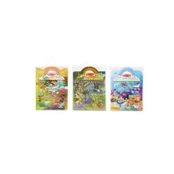 Melissa & Doug Puffy Sticker Bundle Play Set 3-Pack: Safari, Dinosaur, Ocean Reusable Sticker Activity Pads