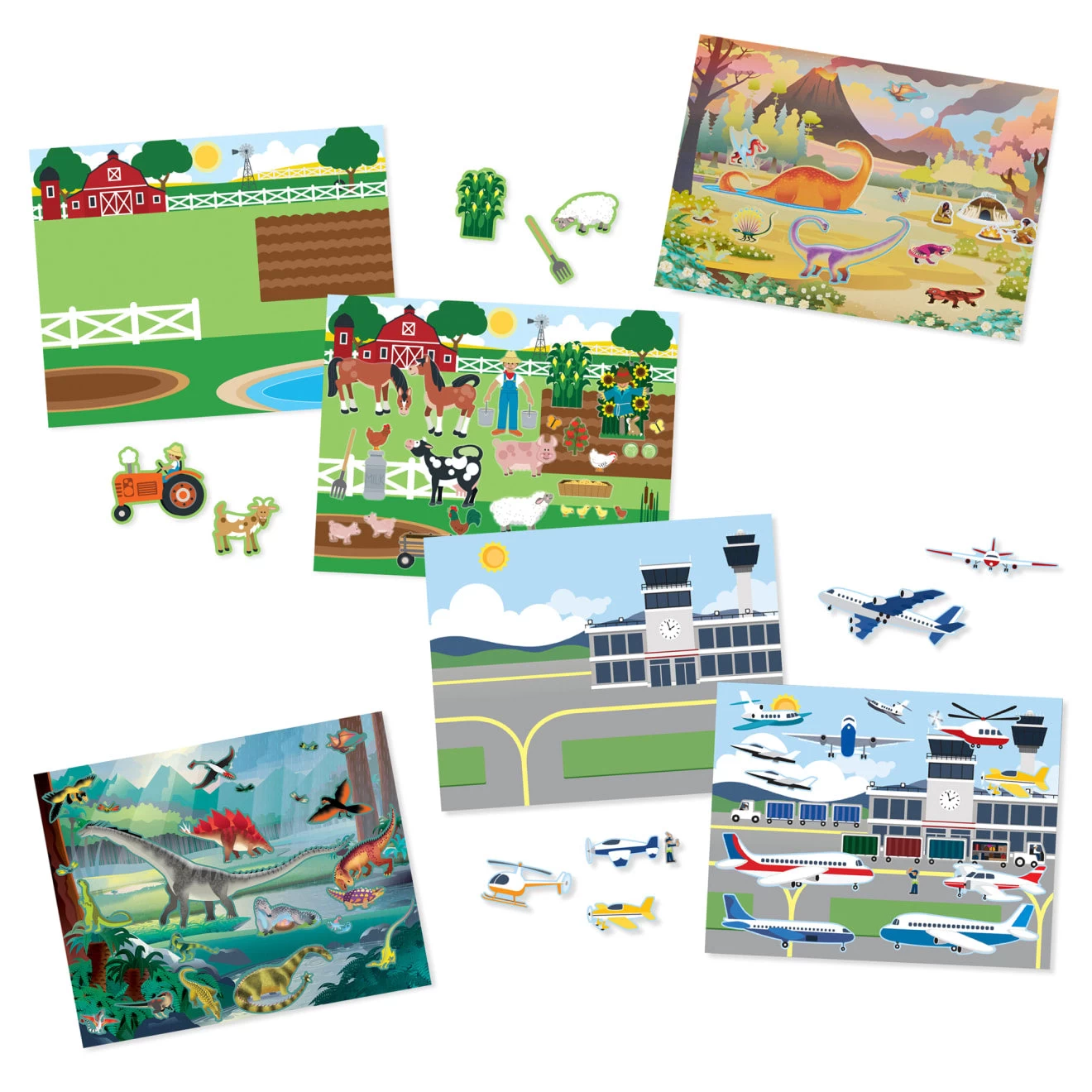 Melissa & Doug Reusable Sticker Bundle - Vehicles, Habitats And Prehistoric Themes - Image 3