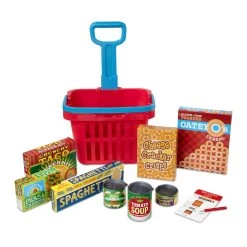 Melissa & Doug Fill & Roll Grocery Basket Play Set