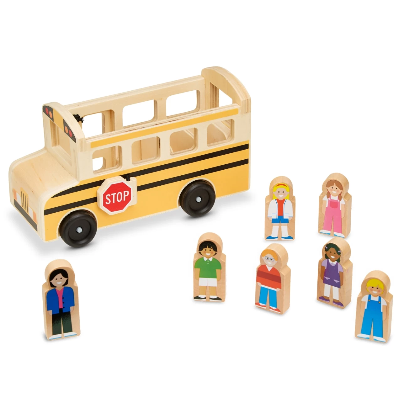 Melissa & Doug Wooden Classic School Bus - Image 5