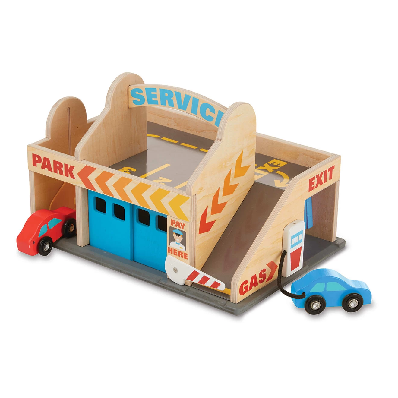 Melissa & Doug Service Station Parking Garage - Image 9