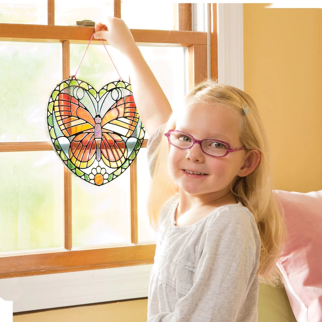 Melissa & Doug Stained Glass Made Easy - Butterfly - Image 2