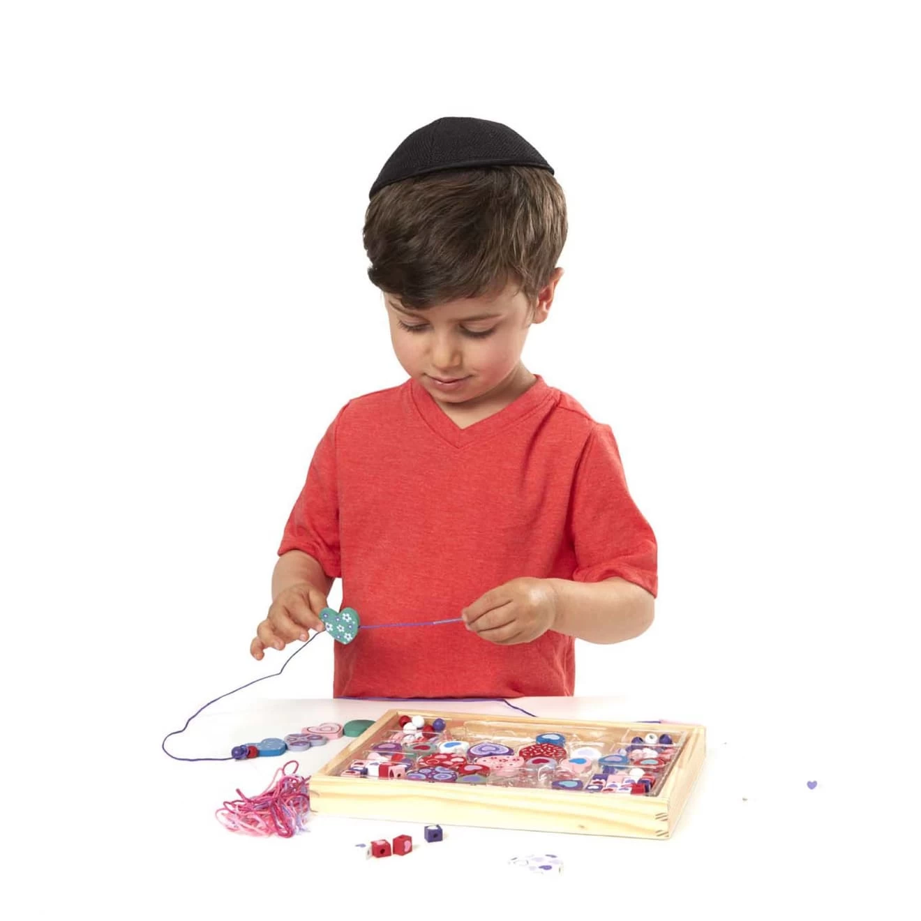 Melissa & Doug Created By Me! Heart Beads Wooden Bead Kit - Image 6