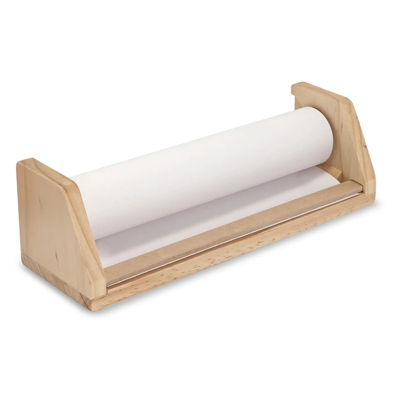Melissa & Doug Wooden Tabletop Paper Roll Dispenser - Image 3