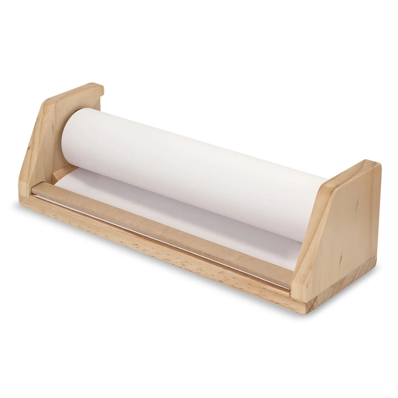 Melissa & Doug Wooden Tabletop Paper Roll Dispenser - Image 4