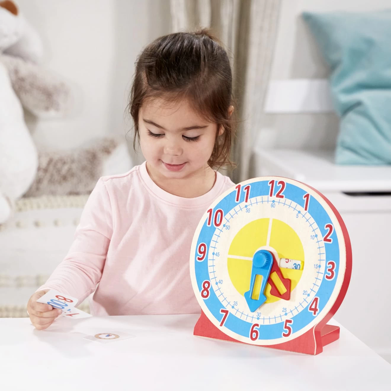 Melissa & Doug Turn & Tell Wooden Clock - Image 2