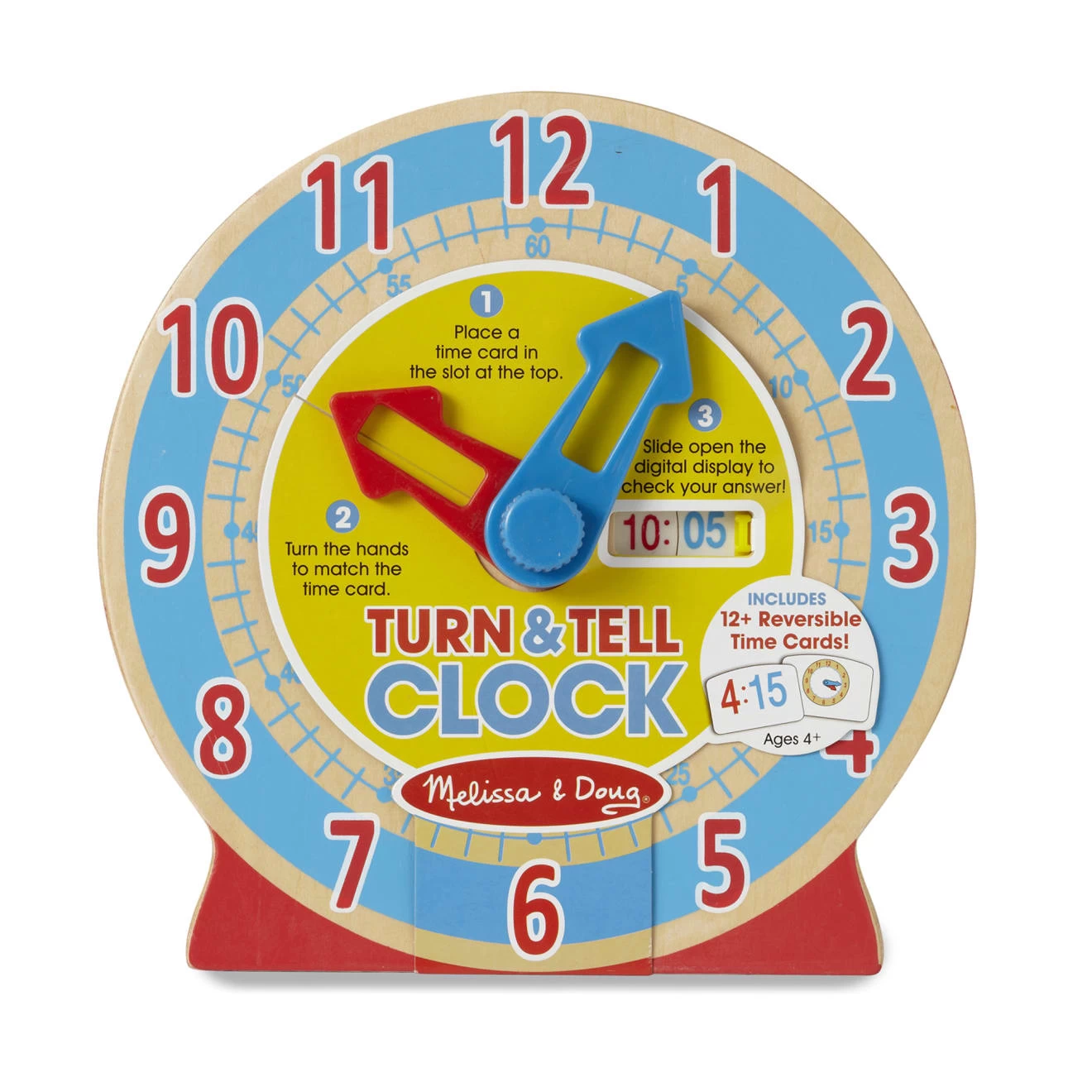 Melissa & Doug Turn & Tell Wooden Clock - Image 3