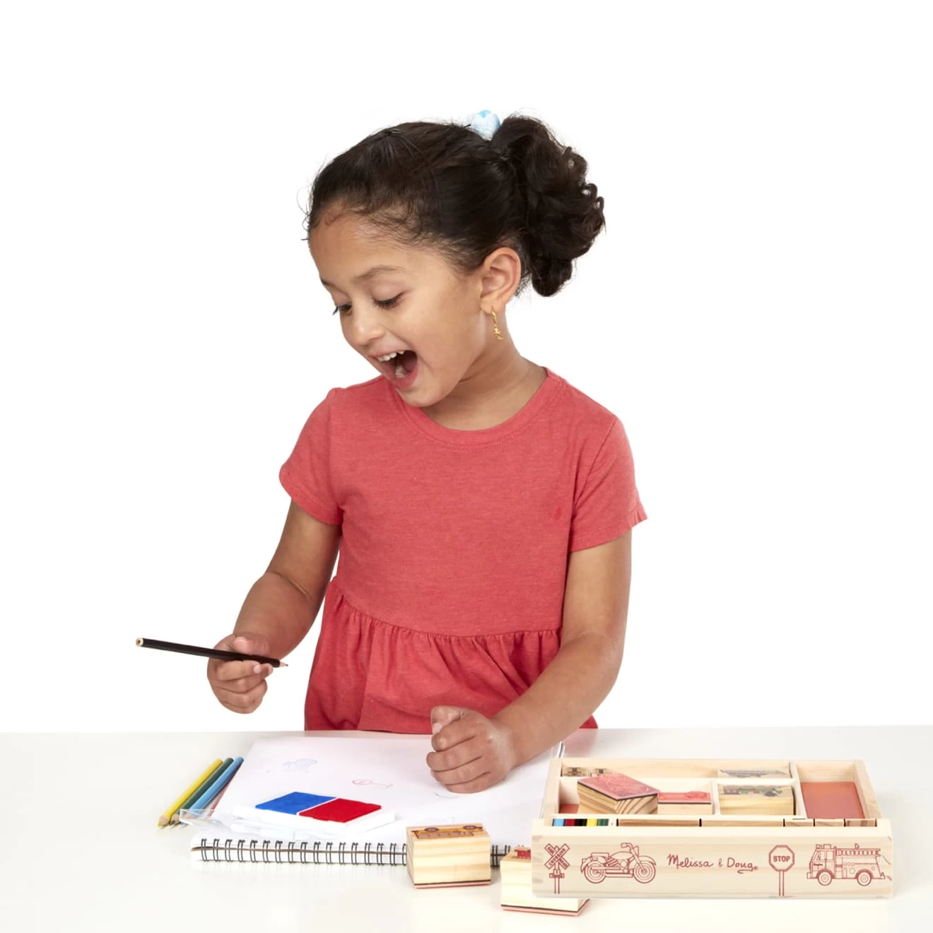 Melissa & Doug Wooden Stamp Set - Vehicles - Image 8