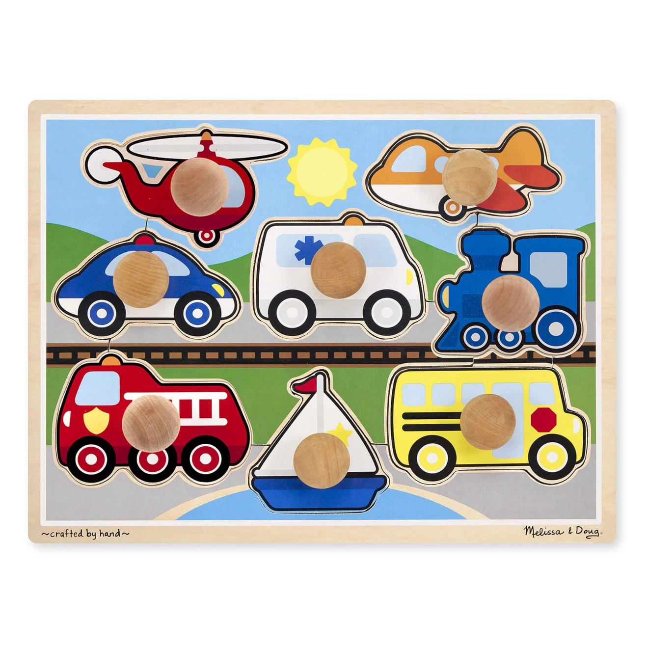 Melissa & Doug Vehicles Jumbo Knob Puzzle - 8 Pieces - Image 4