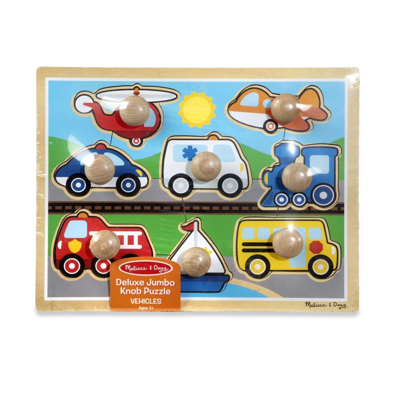 Melissa & Doug Vehicles Jumbo Knob Puzzle - 8 Pieces - Image 3