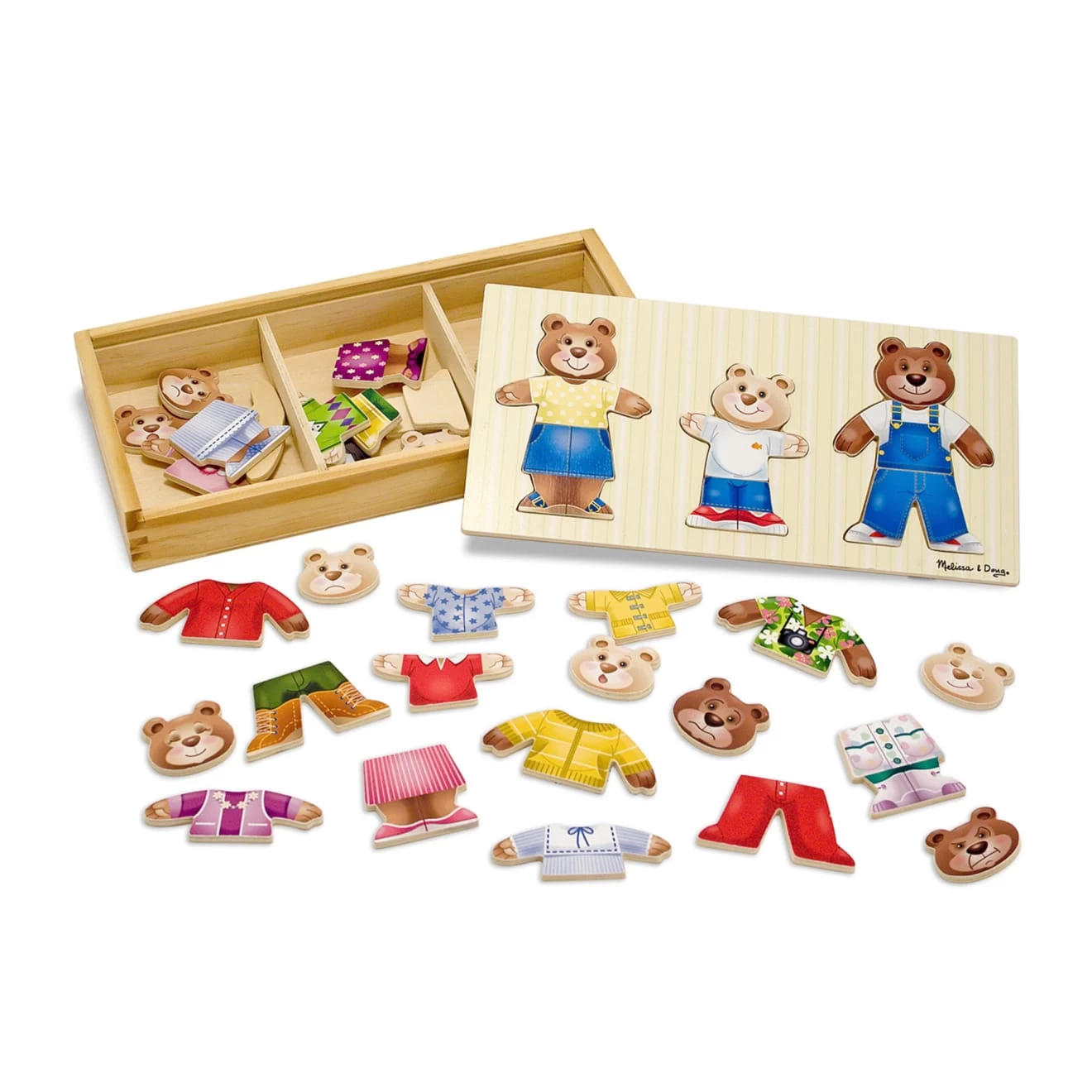 Melissa & Doug Bear Family Dress-Up Puzzle