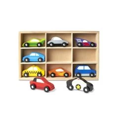 Melissa & Doug Wooden Cars Set - 9 Pieces