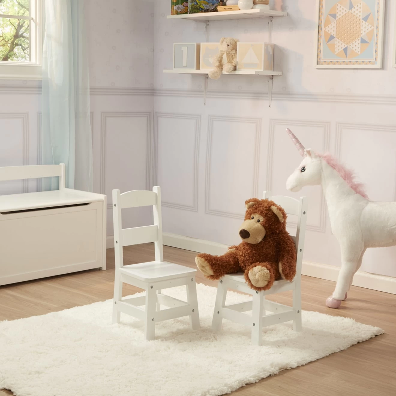 Melissa & Doug Wooden Chair Pair - White - Image 2