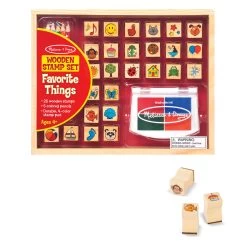 Melissa & Doug Wooden Favorite Things Stamp Set