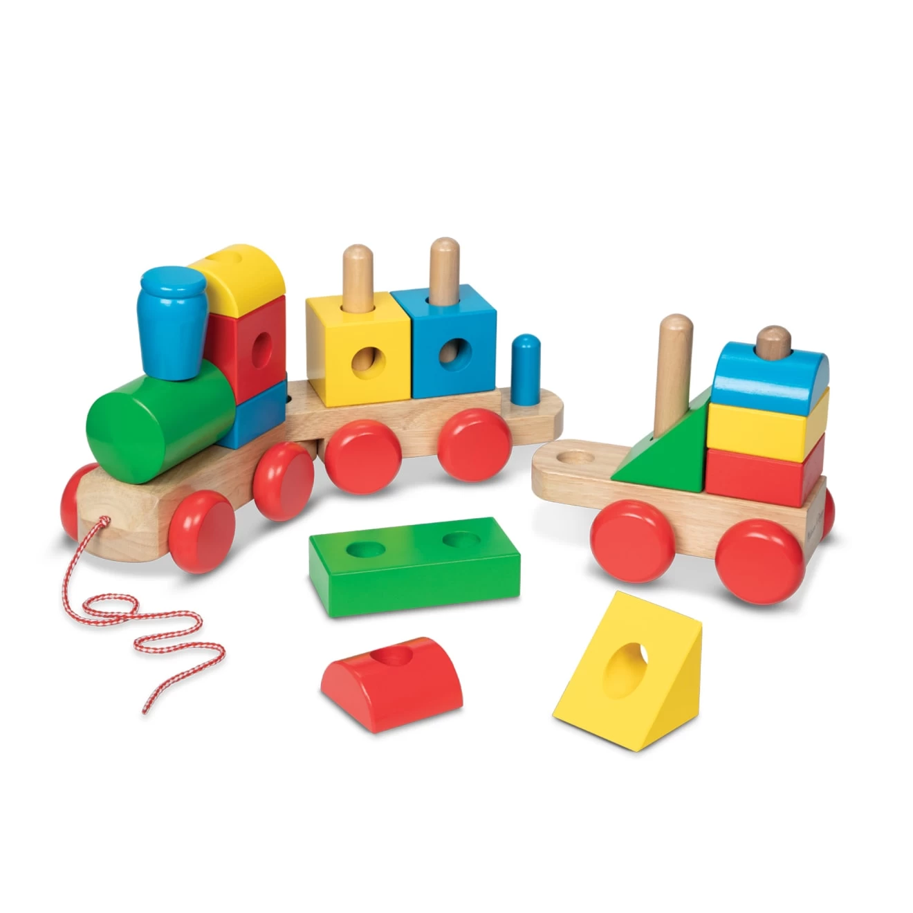 Melissa & Doug Jumbo Wooden Stacking Train – Classic - Image 4