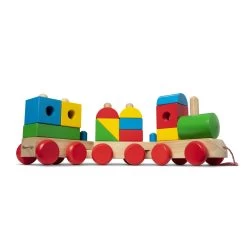Melissa & Doug Jumbo Wooden Stacking Train – Classic