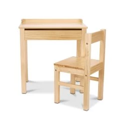 Melissa & Doug Child's Lift-Top Desk & Chair - Honey