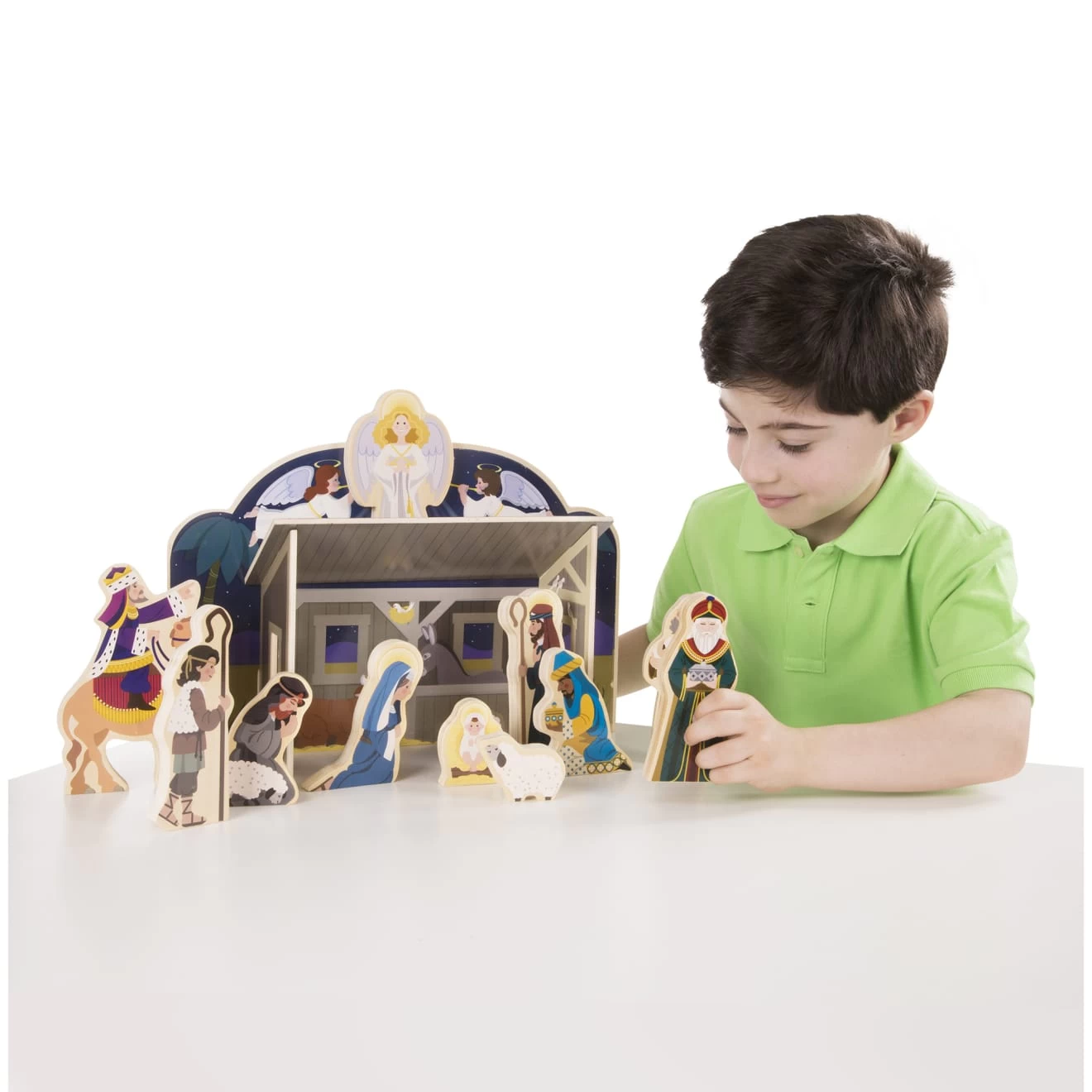 Melissa & Doug Wooden Christmas Nativity Set - Image 8