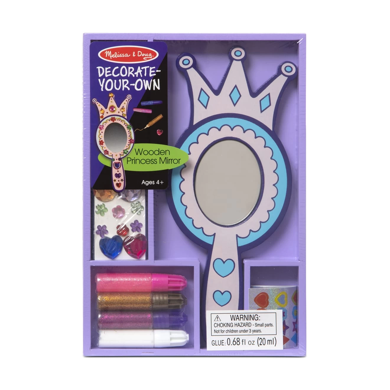 Melissa & Doug Decorate-Your-Own Wooden Princess Mirror