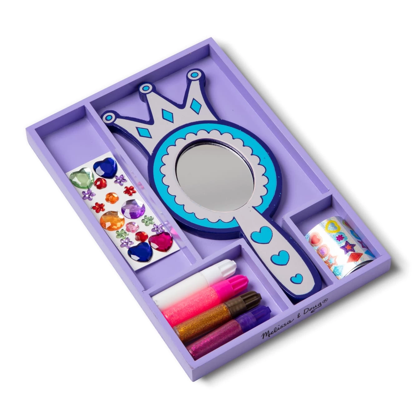 Melissa & Doug Decorate-Your-Own Wooden Princess Mirror - Image 3