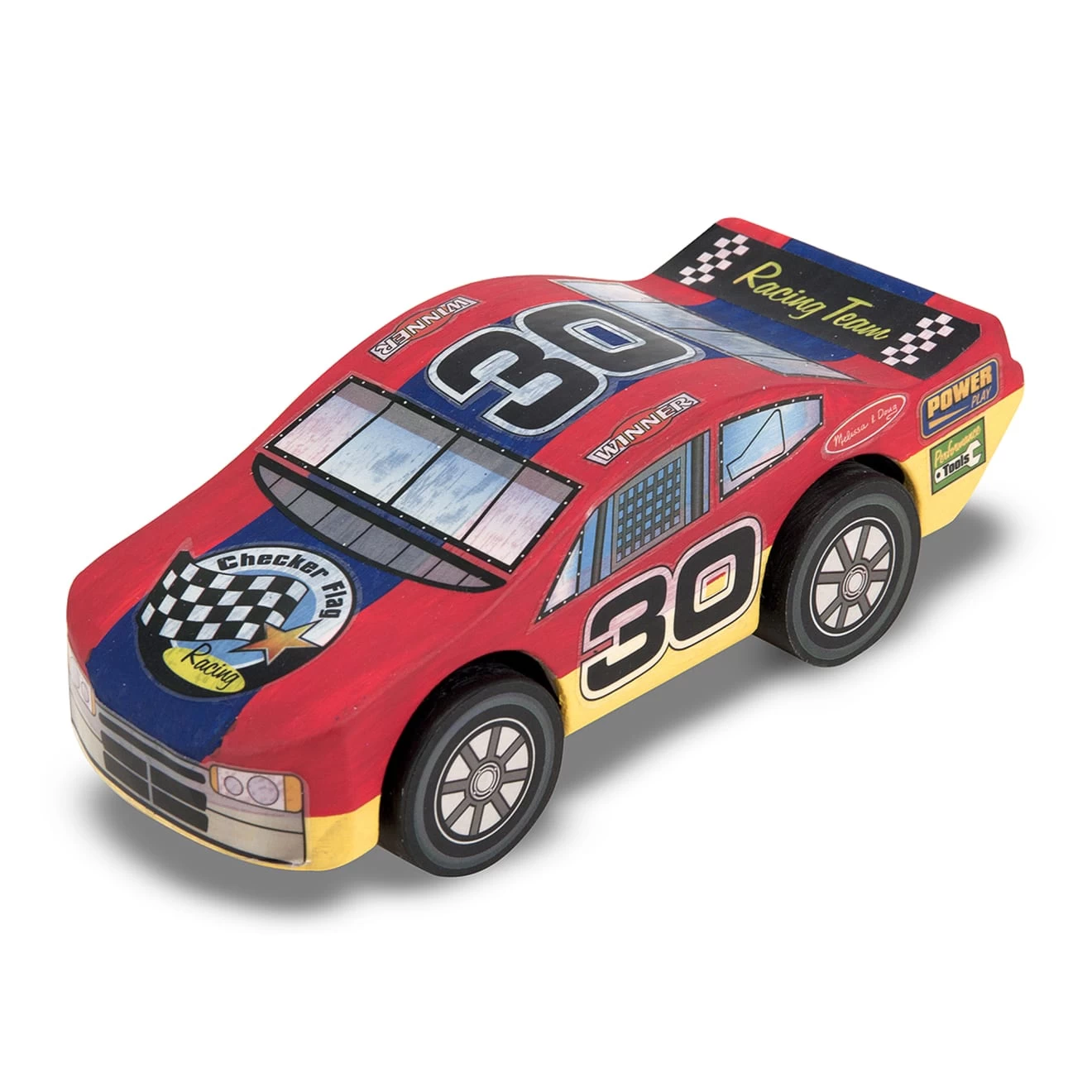 Melissa & Doug Decorate-Your-Own Wooden Race Car - Image 3