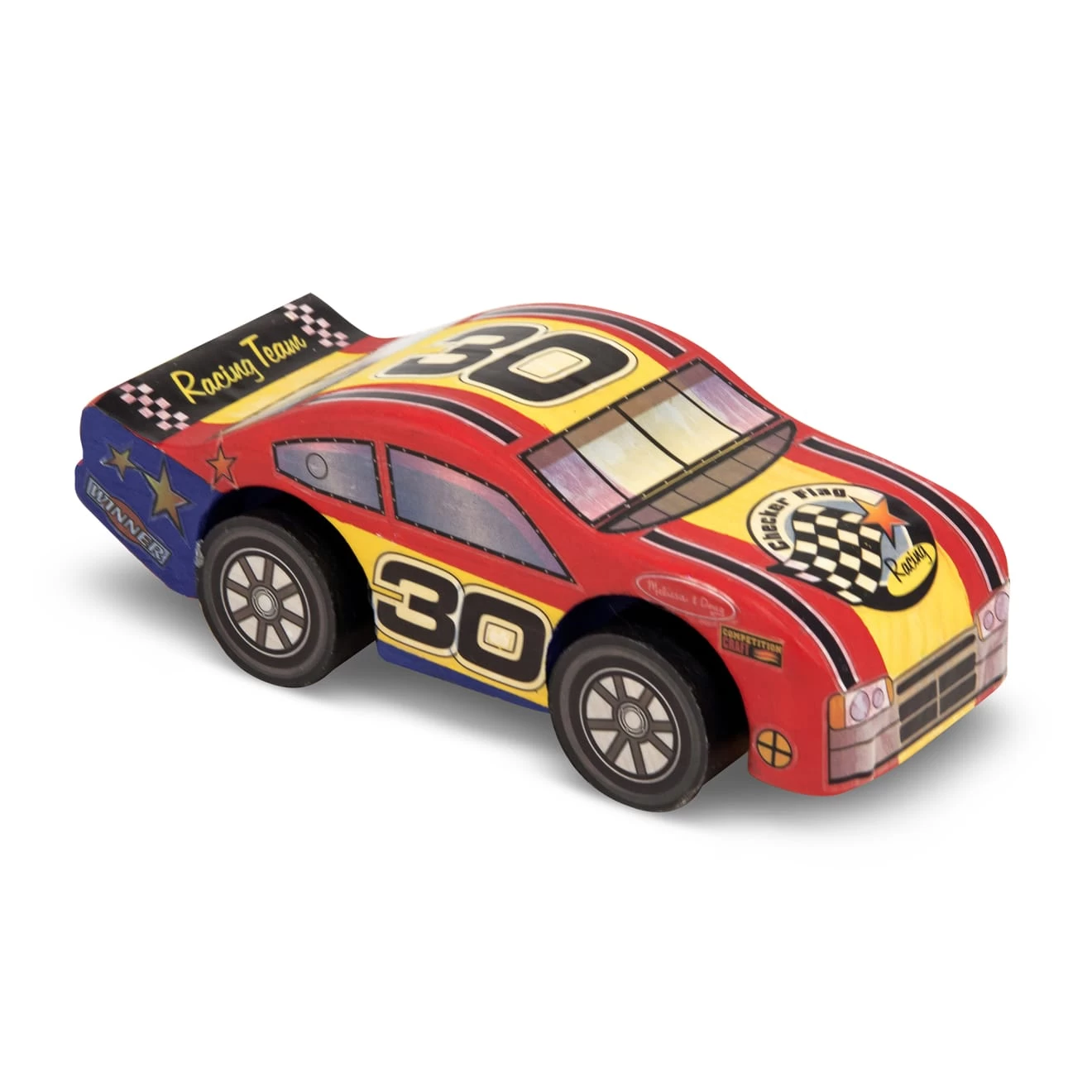 Melissa & Doug Decorate-Your-Own Wooden Race Car - Image 4
