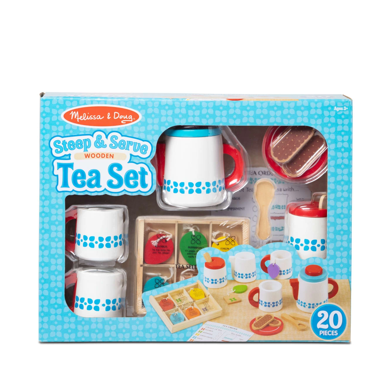 Melissa & Doug Wooden Steep & Serve Tea Set - Image 3