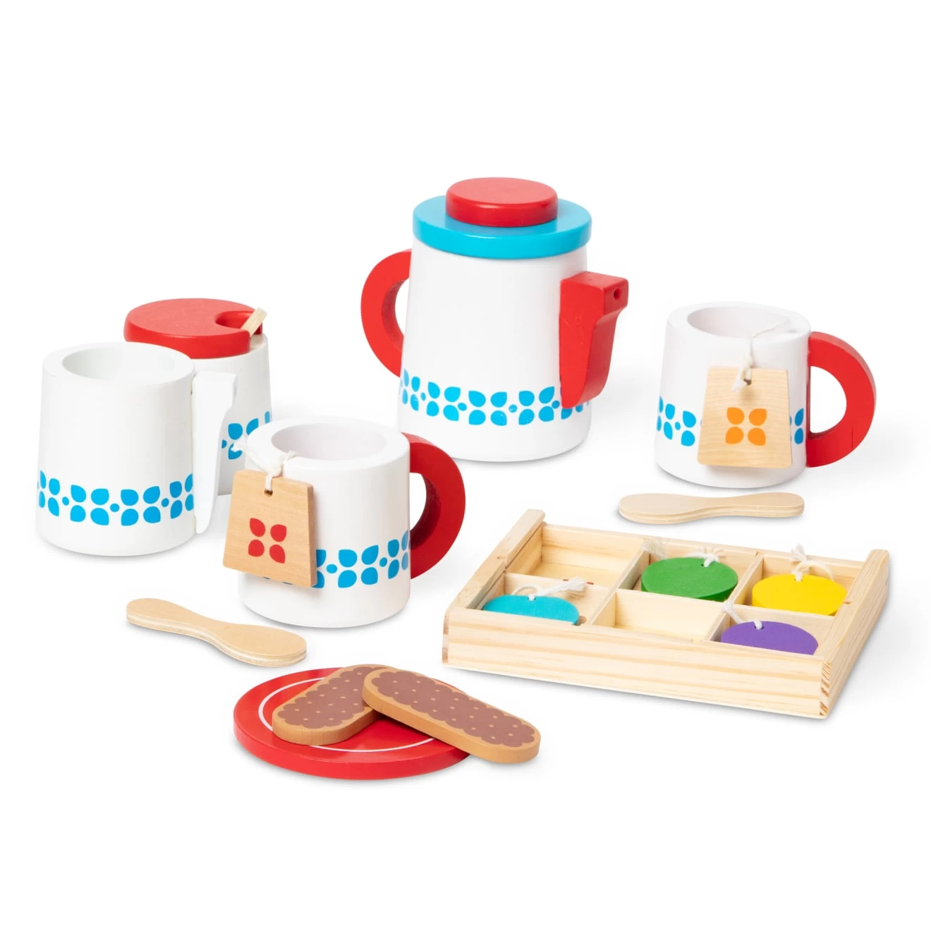 Melissa & Doug Wooden Steep & Serve Tea Set - Image 4