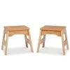 Melissa & Doug Wooden Stools - Set Of 2 (Natural)