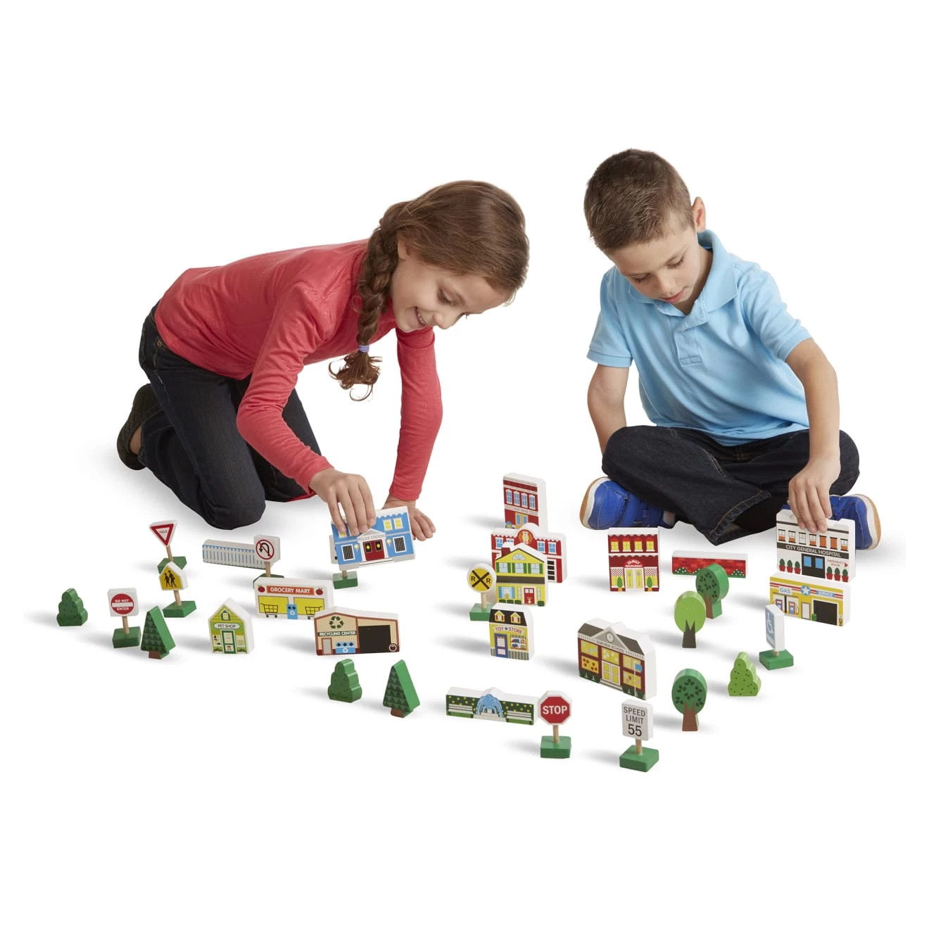 Melissa & Doug Wooden Town Play Set - Image 8