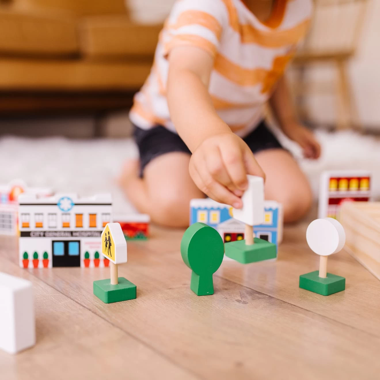Melissa & Doug Wooden Town Play Set - Image 9